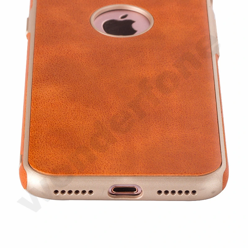 لون برتقالي علبة لصق البشرة TPU لجهاز iPhone 7