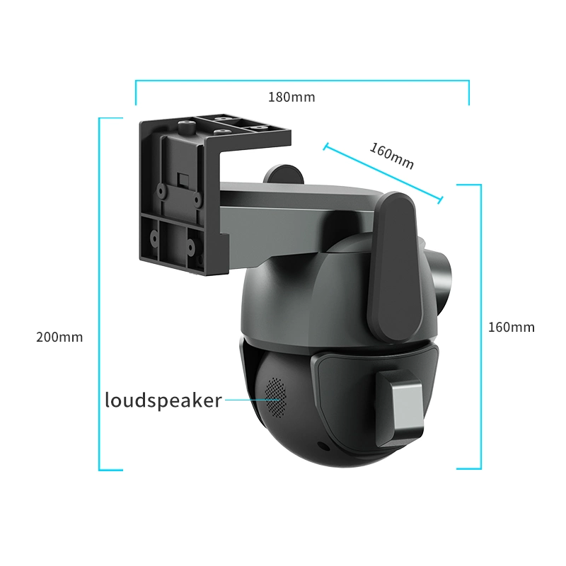 Vídeo sem fios da Câmara de Segurança doméstica Wi-Fi Smart de 4 MP com duas lentes Câmara CCTV dome de vigilância