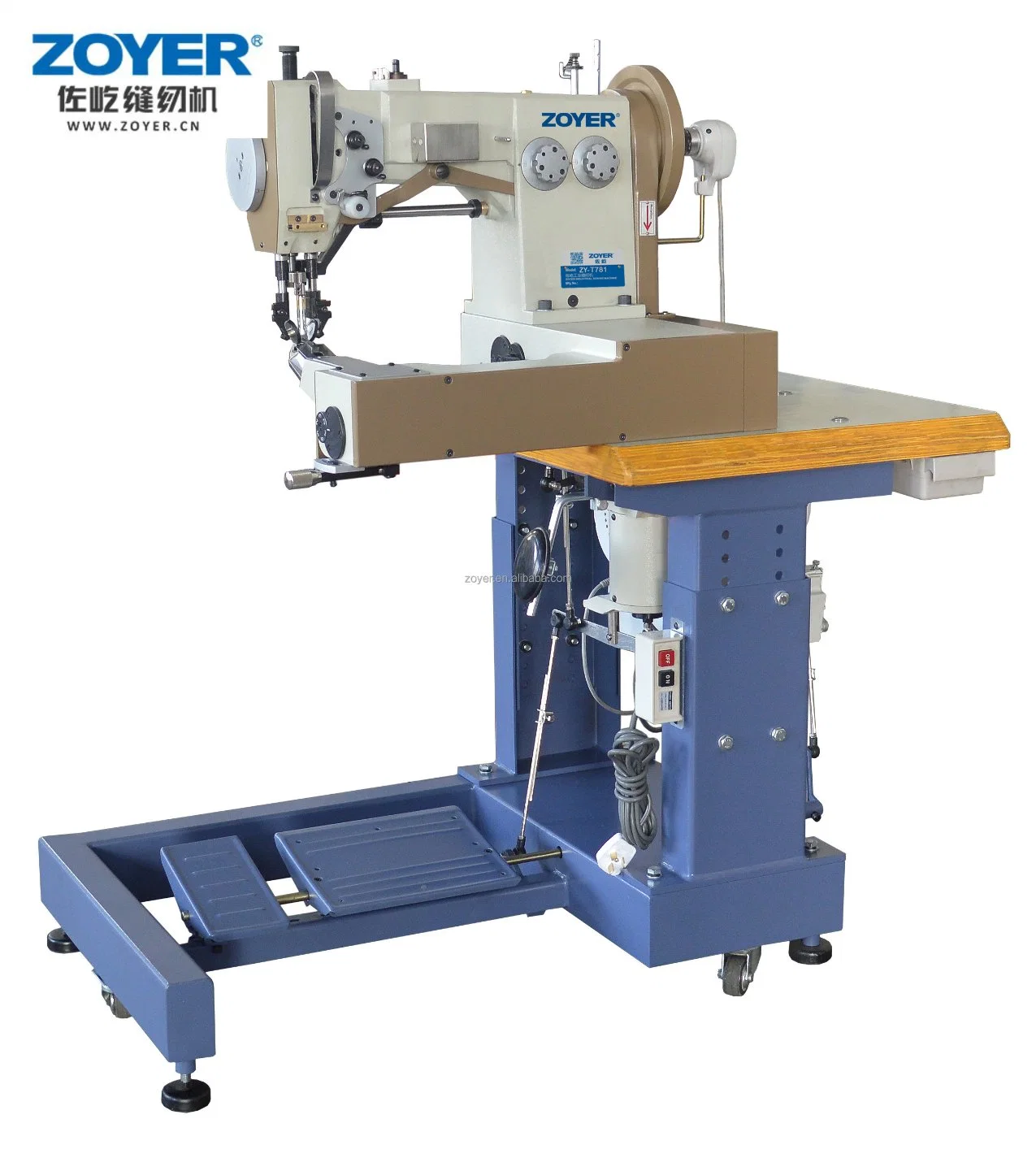 Hot Sale Zy-T781-2 Double Needle Shoe Making Machine Heavy Duty Industrial Sewing Machine for Garment