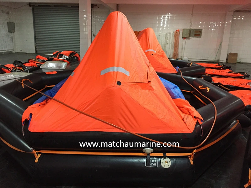 Marine Throw Overboard Inflatable Liferaft for Lifesaving