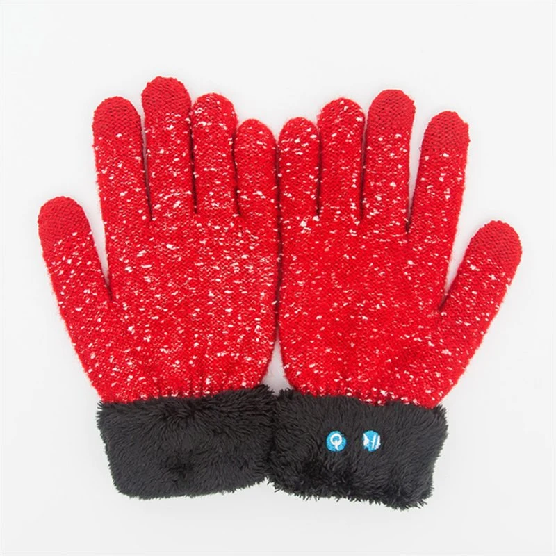 Wool Bluetooth Touch Screen Gloves Mountaineering Skiing Warm Hands-Free Gloves Headset