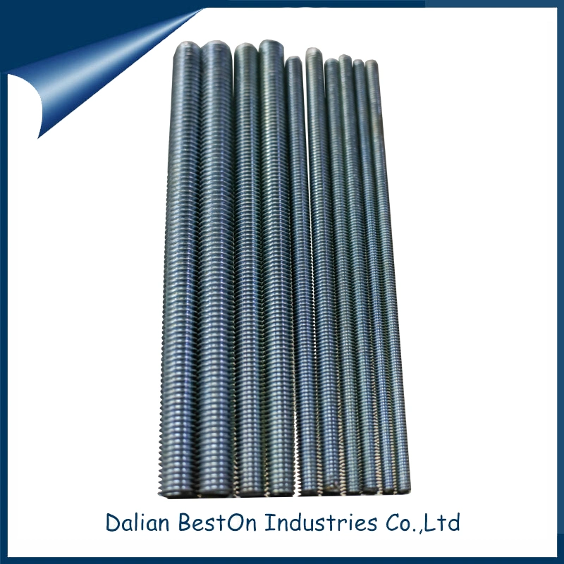 Dalian Beston China ISO ANSI DIN975 HDG ASTM Standard Yellow Zinc Plated Carbon Steel Threaded Bar Suppliers Wholesale/Supplier Custom M6 M12 Full Thread Threaded Rods