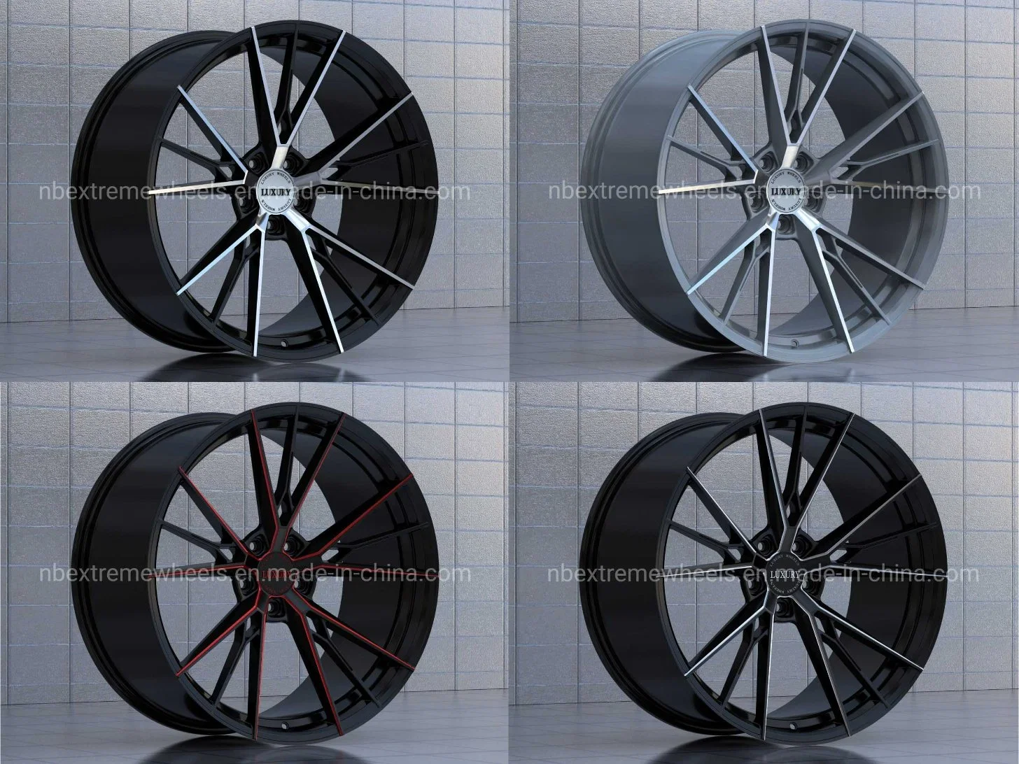 Hot Sale Gloss Black Machined Aluminum Wholesale/Supplier Great Quality Original Factory Rims