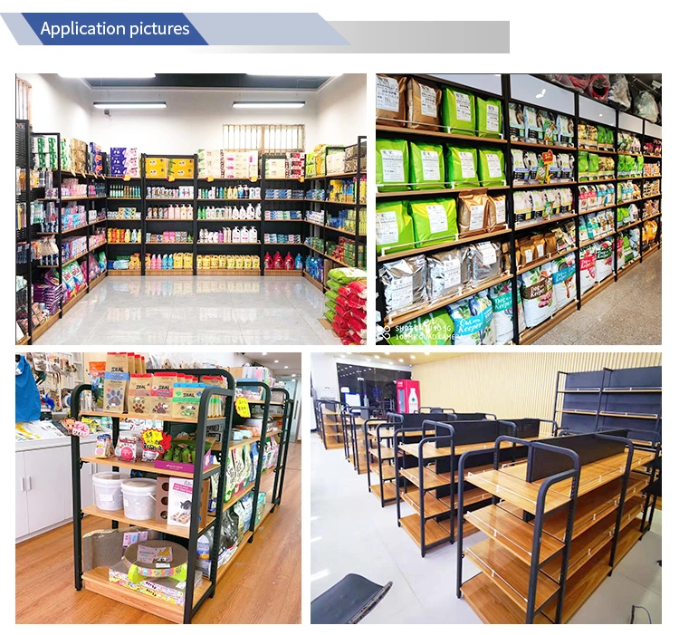 High quality/High cost performance  ذات خمسة طبقات Single-Sided Supermarket Wooden Rise Fashion Steel رفّ الخشب