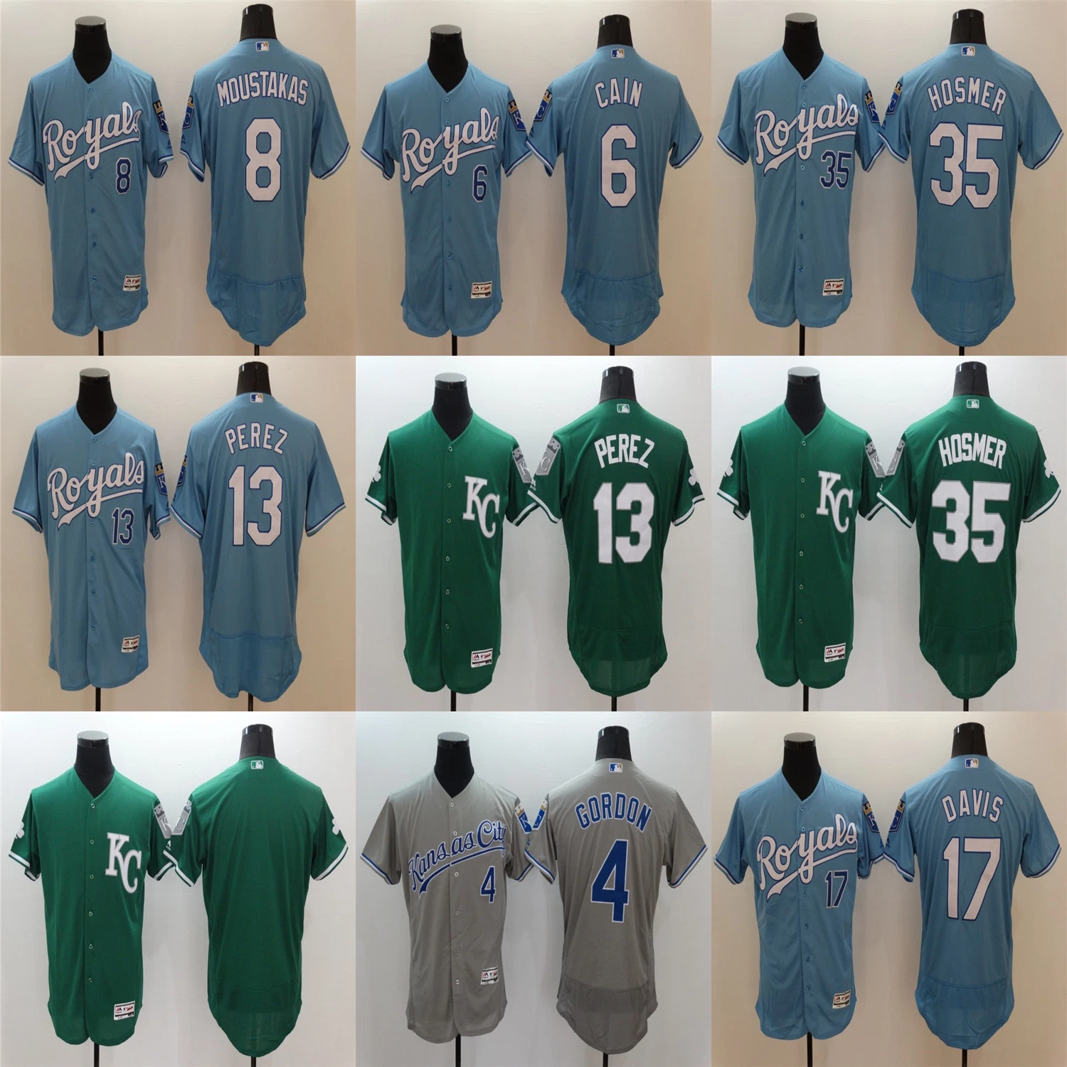 Wholesale/Supplier Kansas City Royals Baseball Jerseys Custom M-L-B Shirts Clothes Sports Wear Apparel