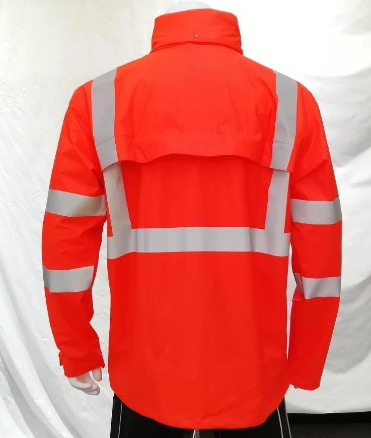 Safety Protective Apparel Work Wear PU Jacket with Elasticated Cuffs