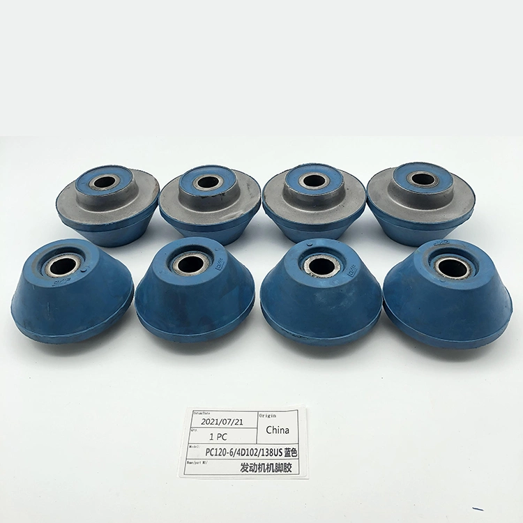 High-Quality Multiple Types/Size Flexible Rubber Mounts Blue Engine Excavator Parts Engine Cushion for PC120-6 4D102 PC138us