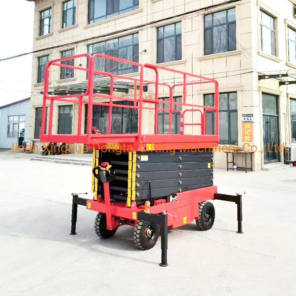 Portable Manual Lift Table Scissors Lift Aerial Working Platform