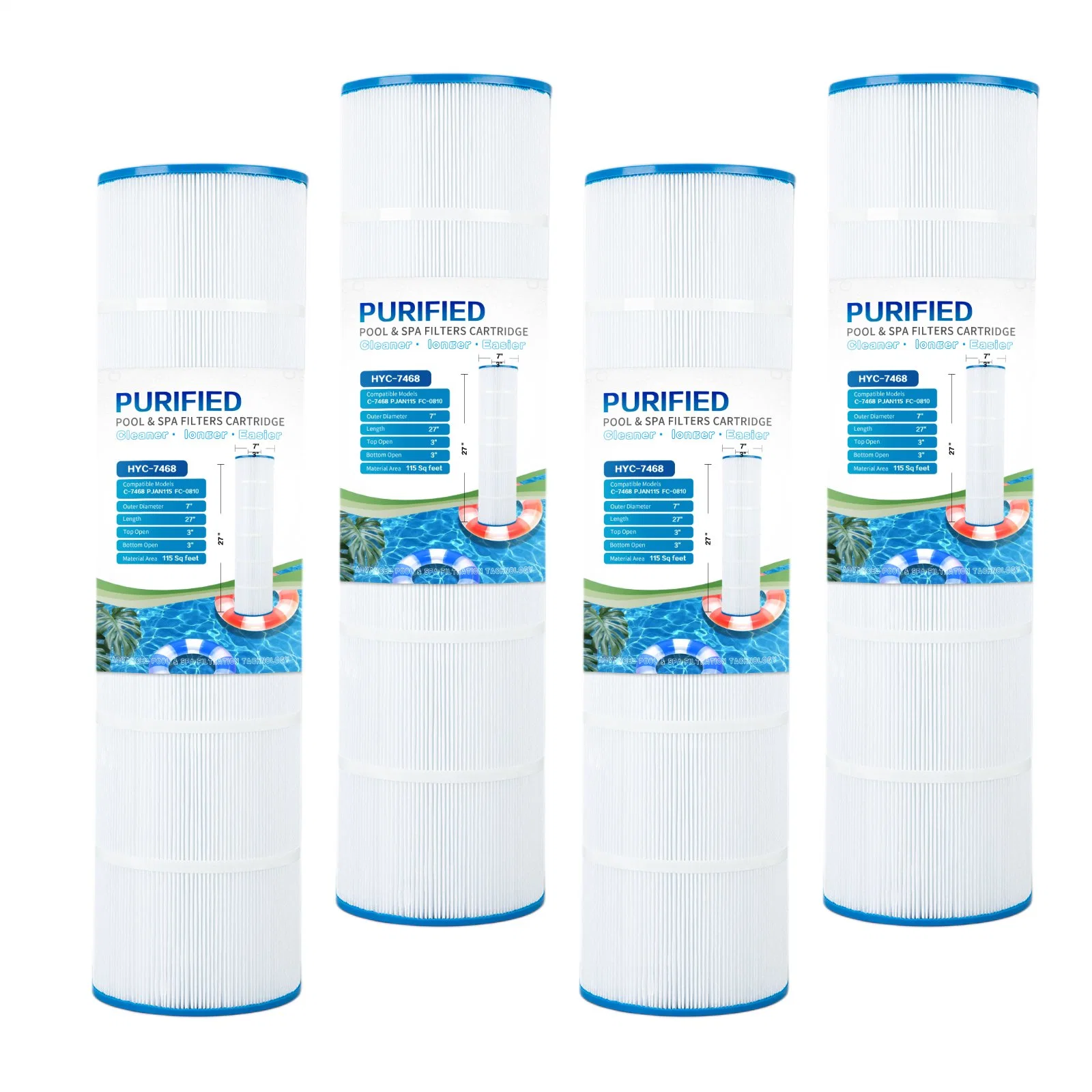 High quality/High cost performance Washable Filter Replacement for Swimming Pool Cartridge Pleated Water Filter