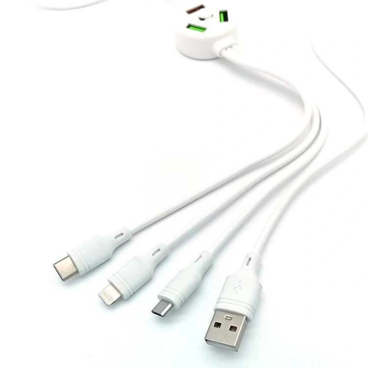 كبل USB بالجملة 6 في 1 شحن سريع متعدد الوظائف كابل بيانات الهاتف المحمول