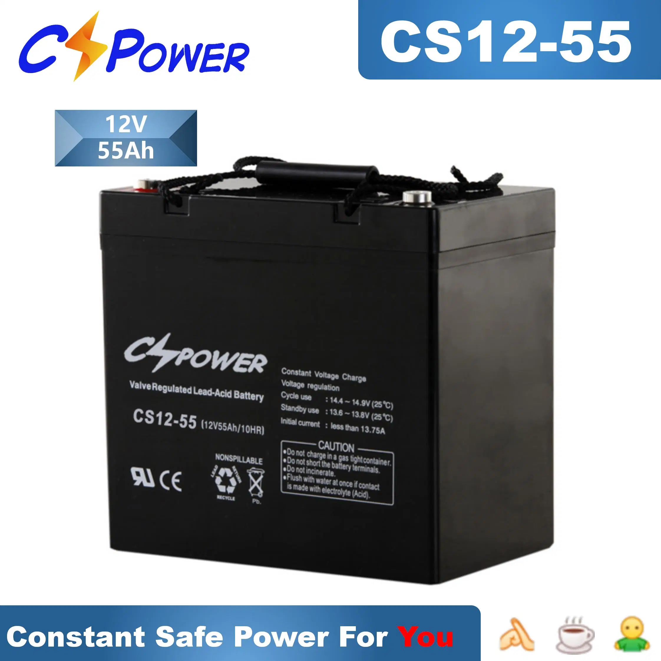 Maintenance Free Baterry12V 100ah AGM Lead Acid UPS Battery Inverter Controller