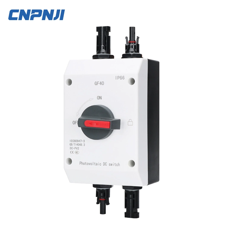 Cnpnji Hot Sale DC 1000V 4p 32A IP66 aislamiento impermeable Interruptor