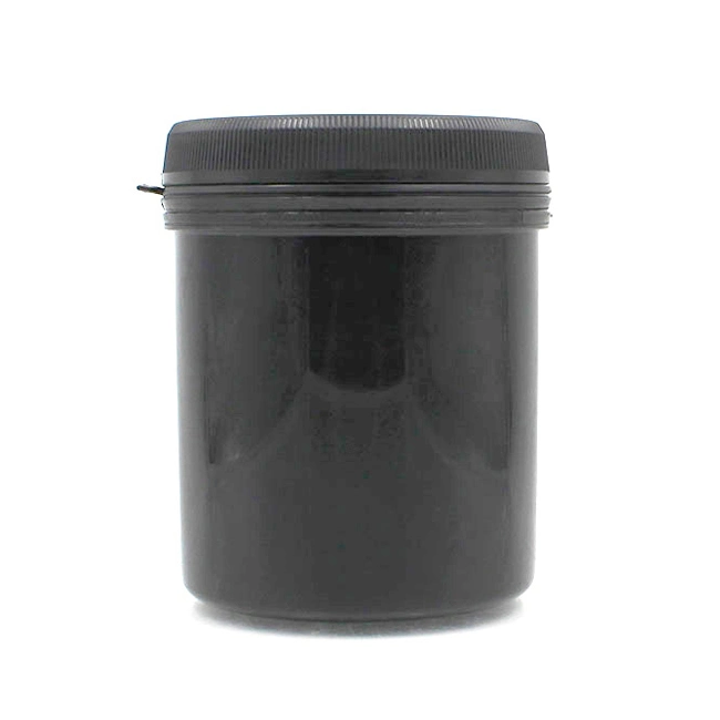 Redondo de color negro para uso alimentario PP 1L 1000ml frascos de plástico para el envasado de alimentos con tapas de la prueba de manipulaciones