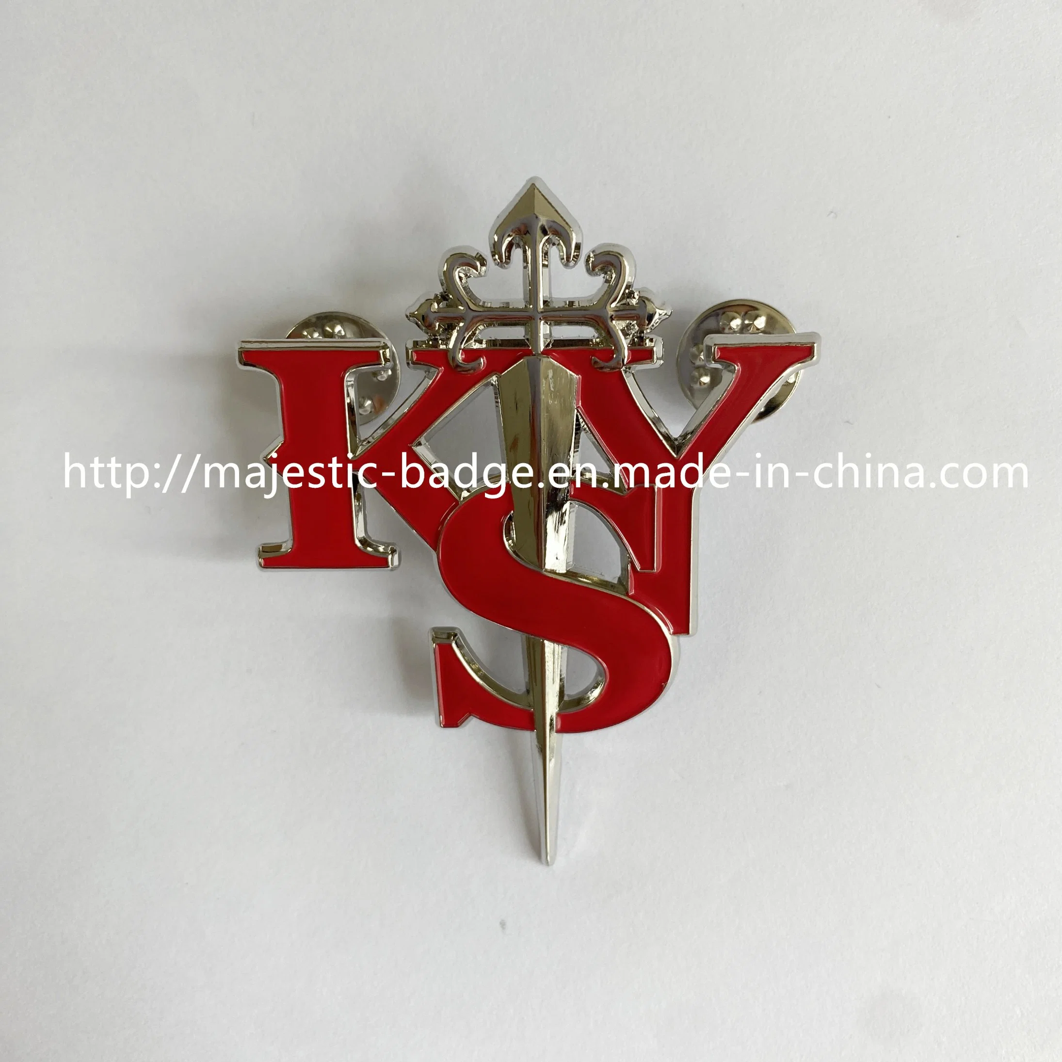 Customiaed Zinc Die Cast Silver Plating pendant Pins