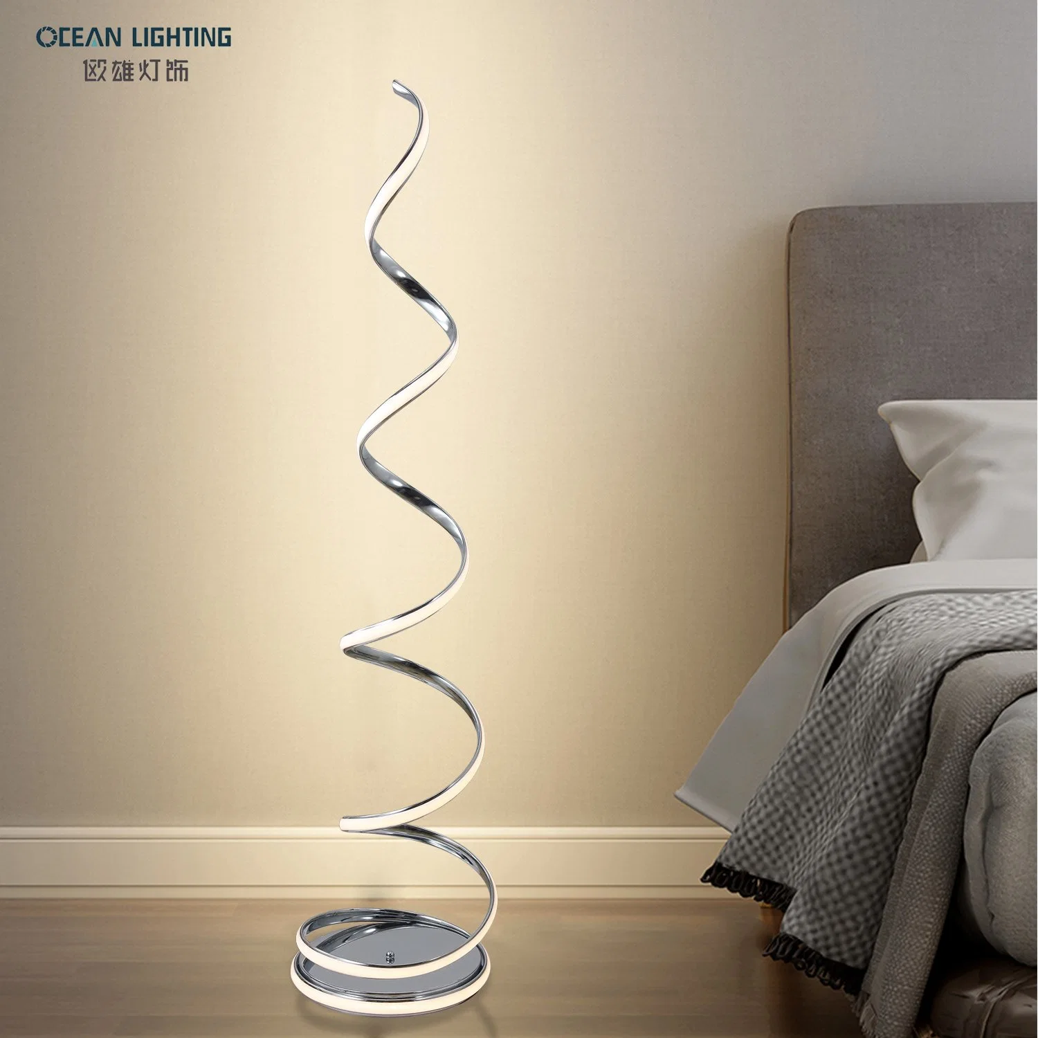 Ocean Lighting elegante Classic Contemporary Aluminium Silikon Stehleuchte für Wohnzimmer