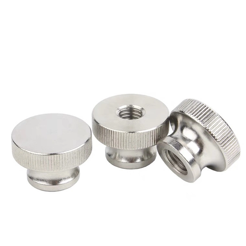 M3 M4 M5 M6 Stainless Steel Large Flat Head Shoulder Hand Nut Step High Head Knurled Thumb Nut