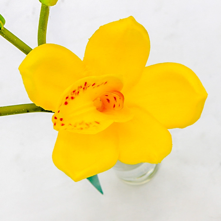 Hochwertige Kleine Größe Künstliche Bonsai 2-Kopf Orchidee Vase Blume Valentinstag