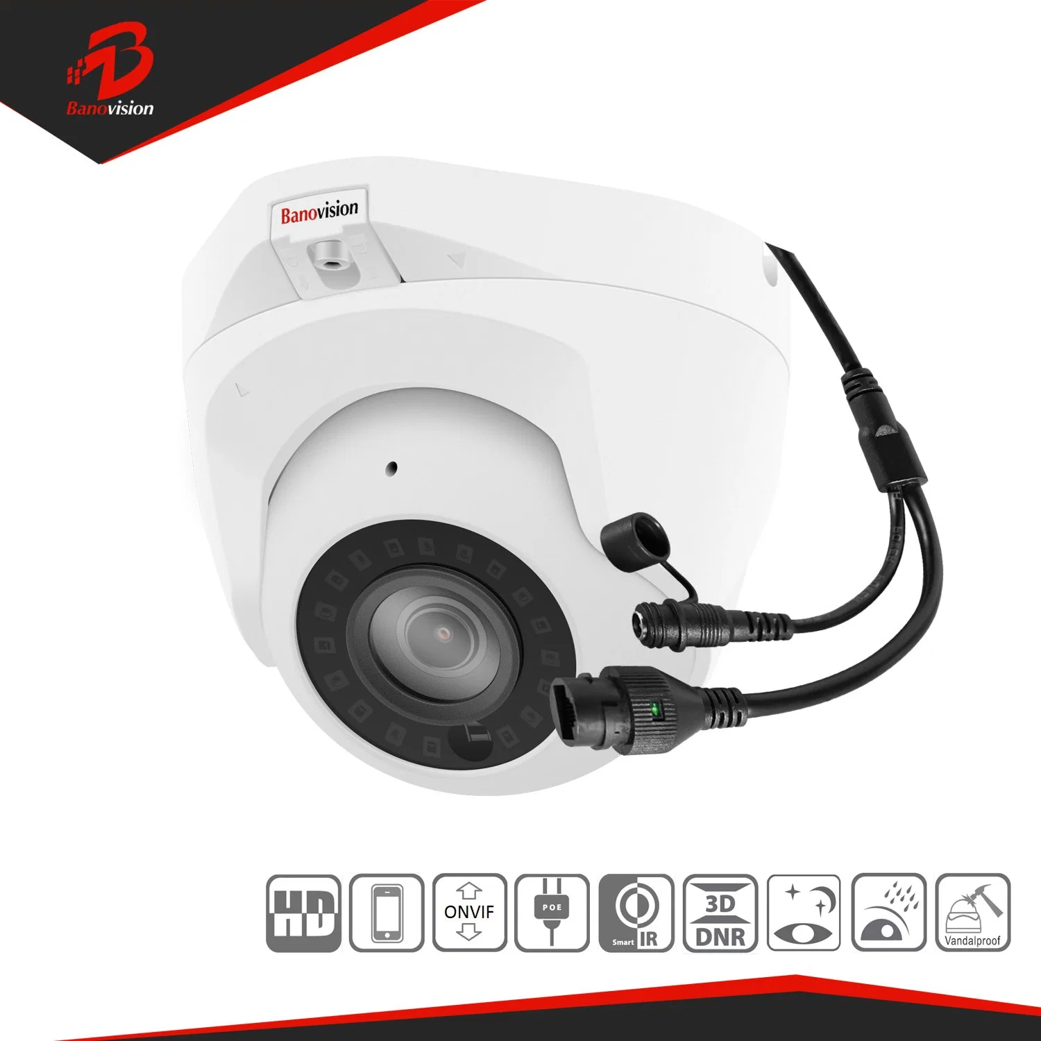 Banovision CCTV 5MP IP Network Dome Camera with Varifocal Lens