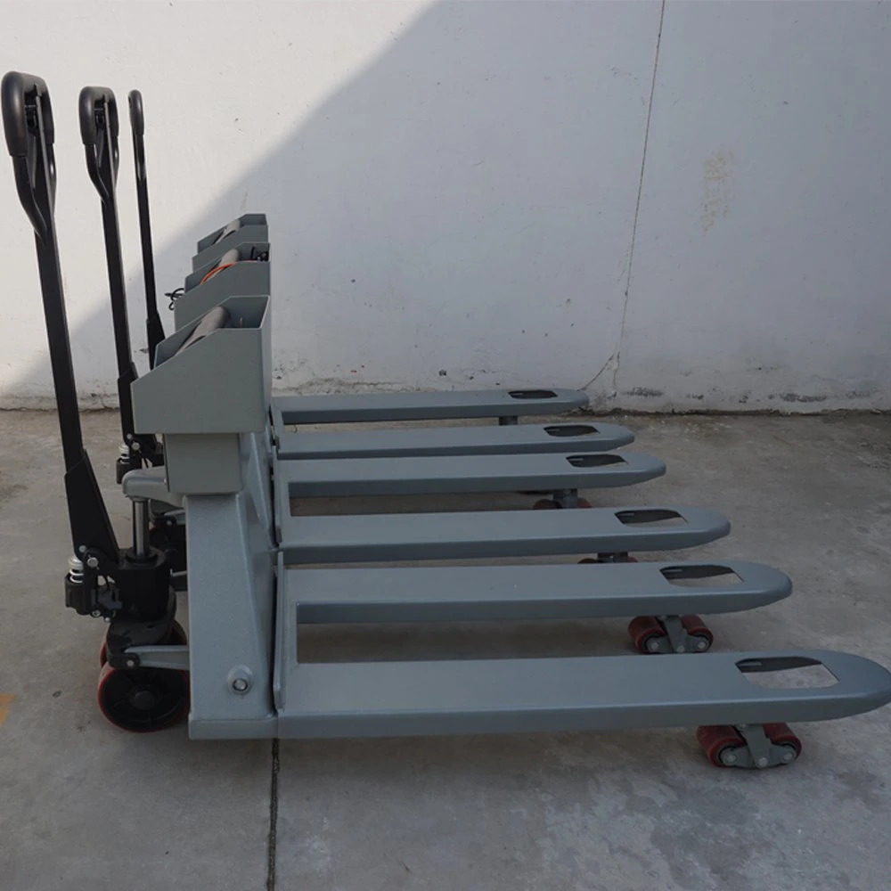 High Accuracy SS304 Manual Forklift 2000kg Hand Pallet Scale Truck