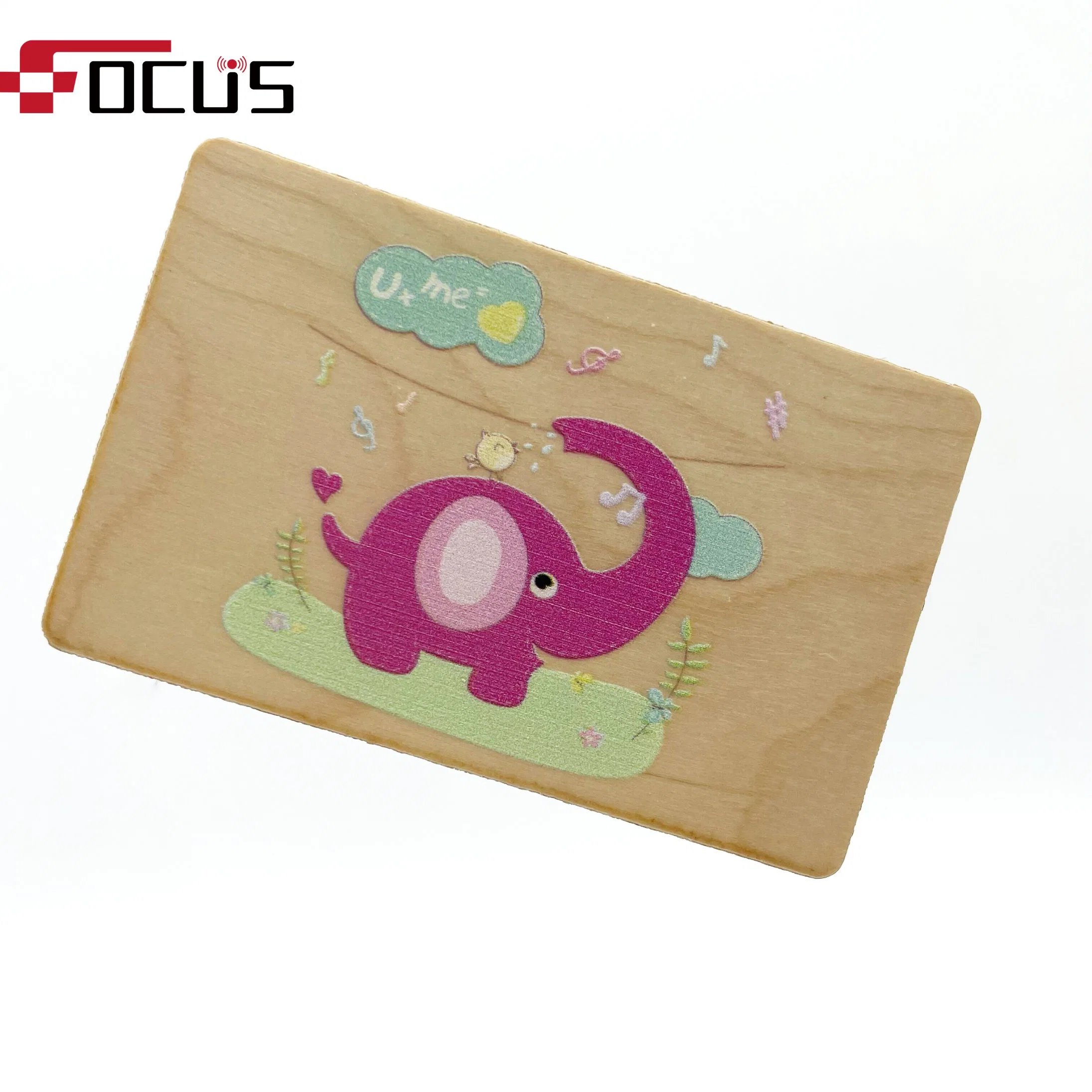 13.56MHz Smart Wood Card Hotel Key Card with Logo Printed