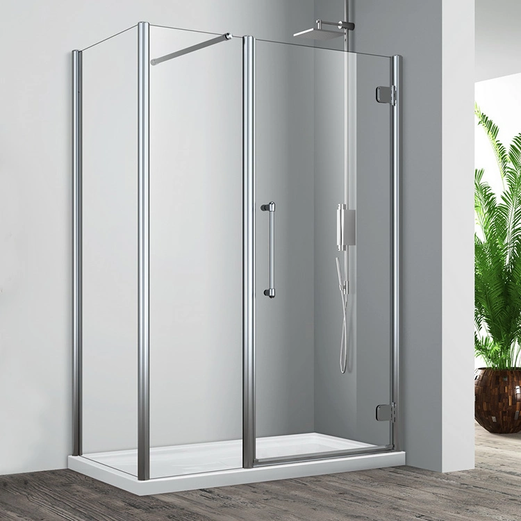 Diamond Shape Hinged Door Tempered Glass Shower Enclosure Bathroom