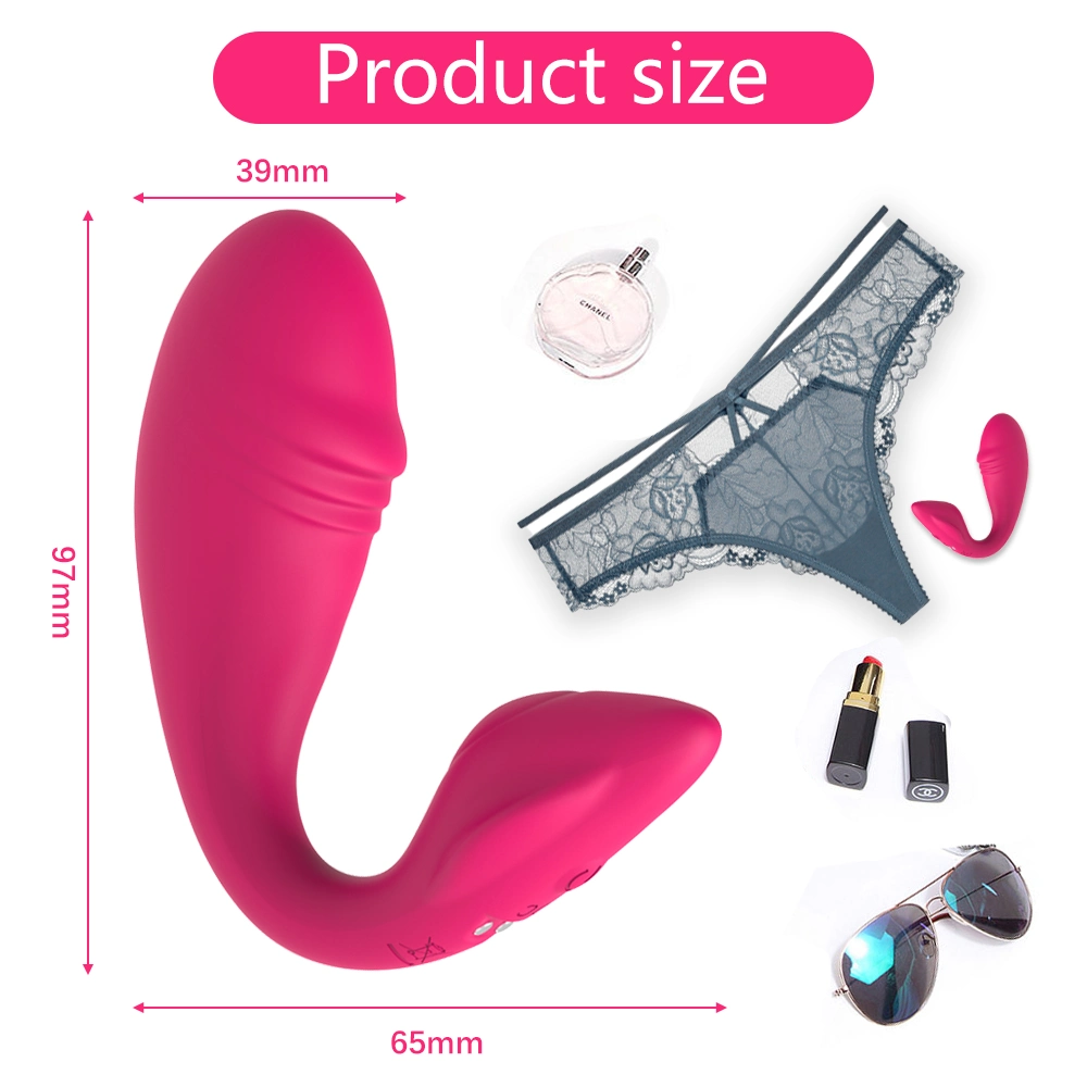 La fábrica de nuevos productos al por mayor de 5 de la vibración de frecuencia de Control Remoto Inalámbrico carga magnética vibrador con forma de U