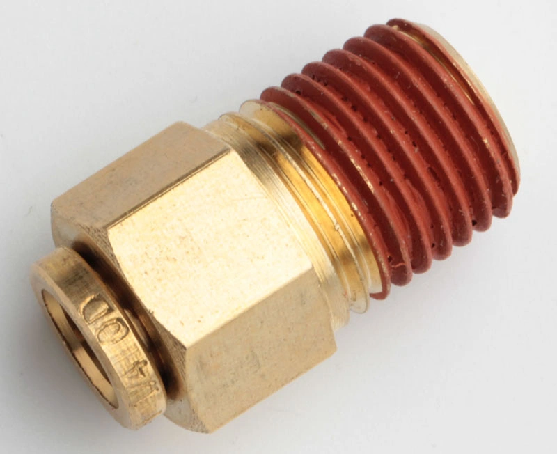 Xhnotion Pneumatic Brass Push to Connector Industrial 3/8&prime; &prime; NPT Male Straight D. O. T. Push in Fitting