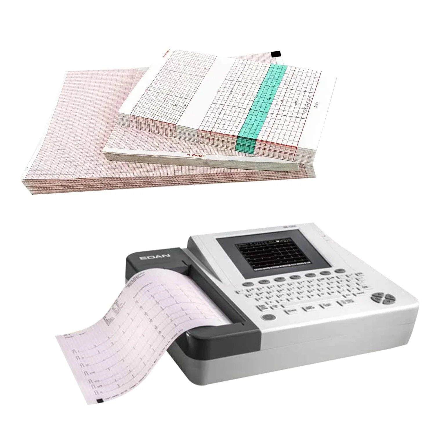 Medical ECG Recording Paper EKG Paper 210mmx20m 80mmx20m 110mmx20m 50mmx30m for Hospital