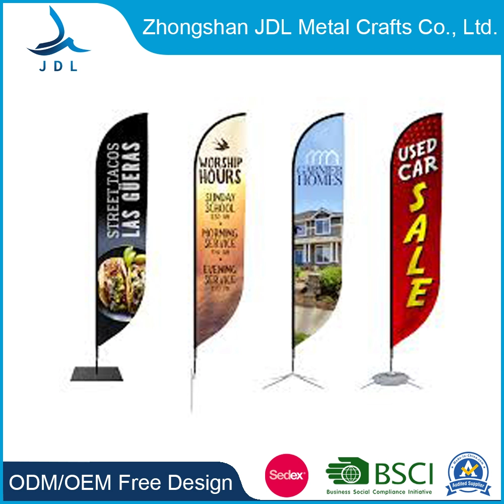 Wholesale/Supplier Garden Stand Car Window Advertising Wall Custom Bandana Printing Flag with 2 Brass Flag Pole