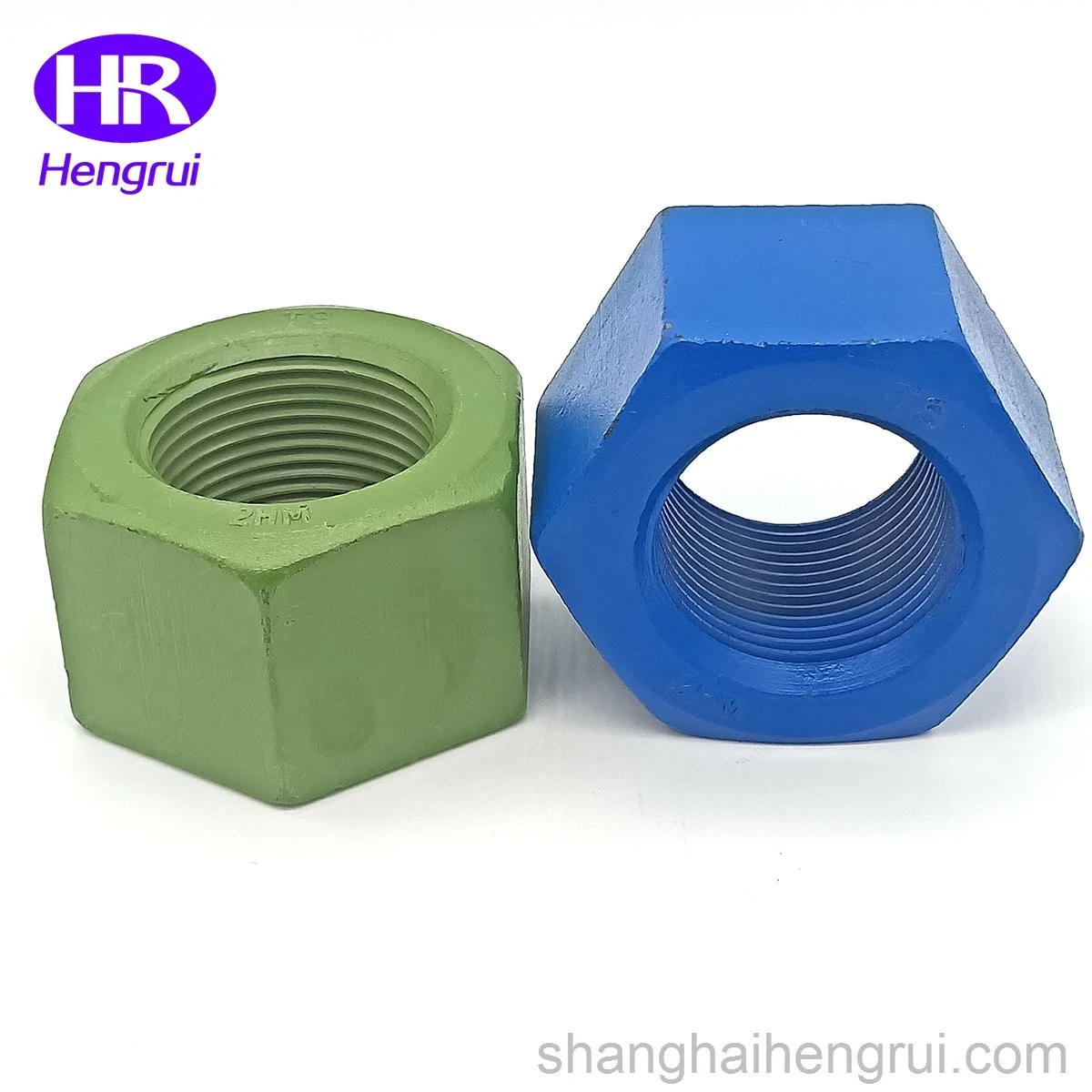 China Wholesale/Supplier Fasteners Blue PTFE Coated A194 2hm High Strength Hexagon Heavy Nut