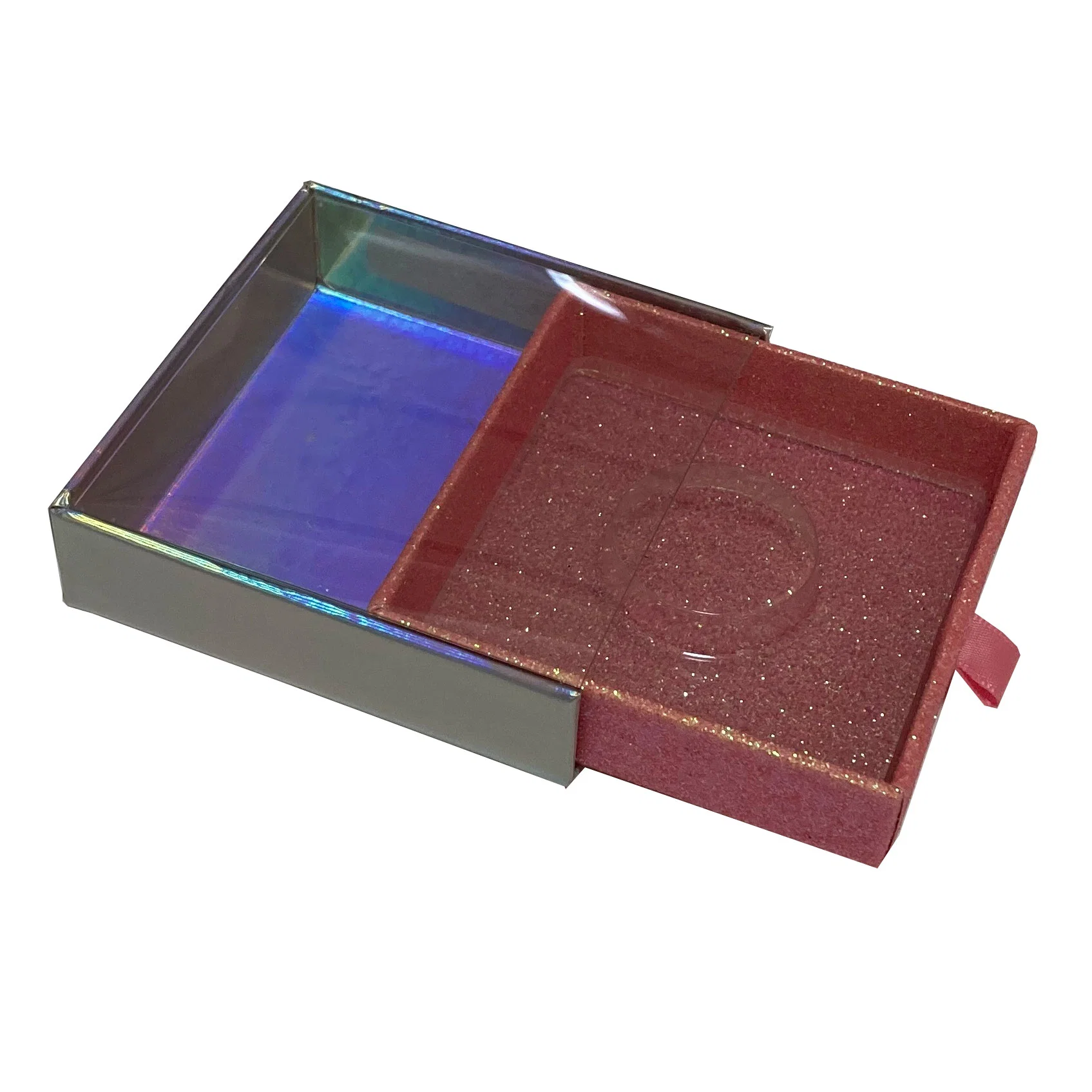 Stock Nouveau Design logo personnalisé carton imprimé carré brillant 18 mm 20 mm 25 mm 3D Mink vide Eyelash emballage boîte avec Tiroir et fenêtre en PVC