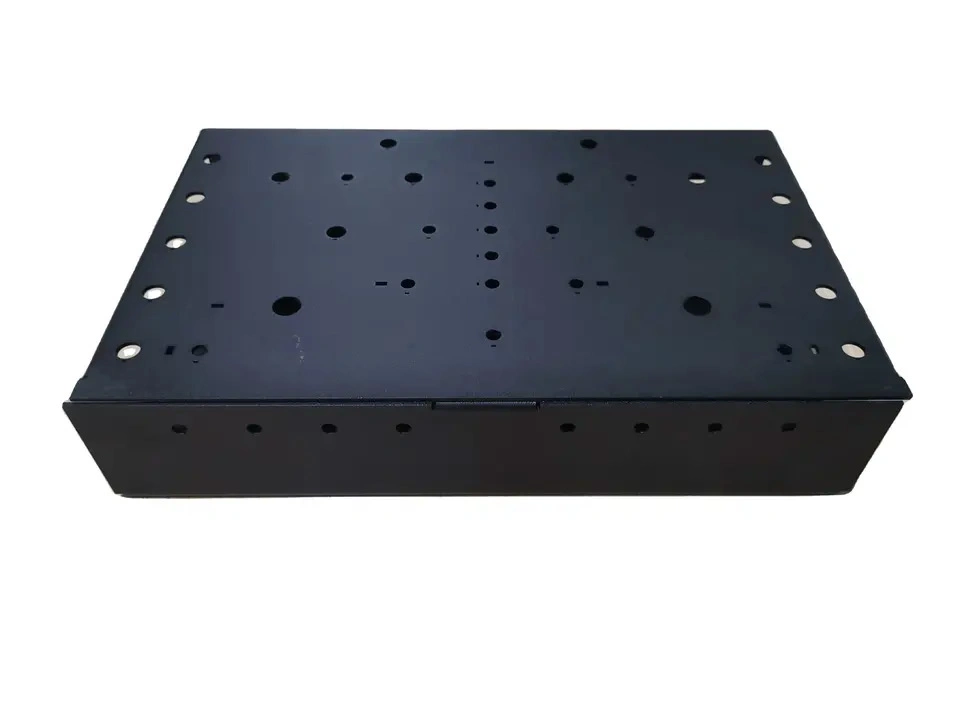 Kundenspezifische Stanzteile Komponenten Fertigung Black Powder Coated Sheet Metal Herstellung Von Gestanzten Produkten