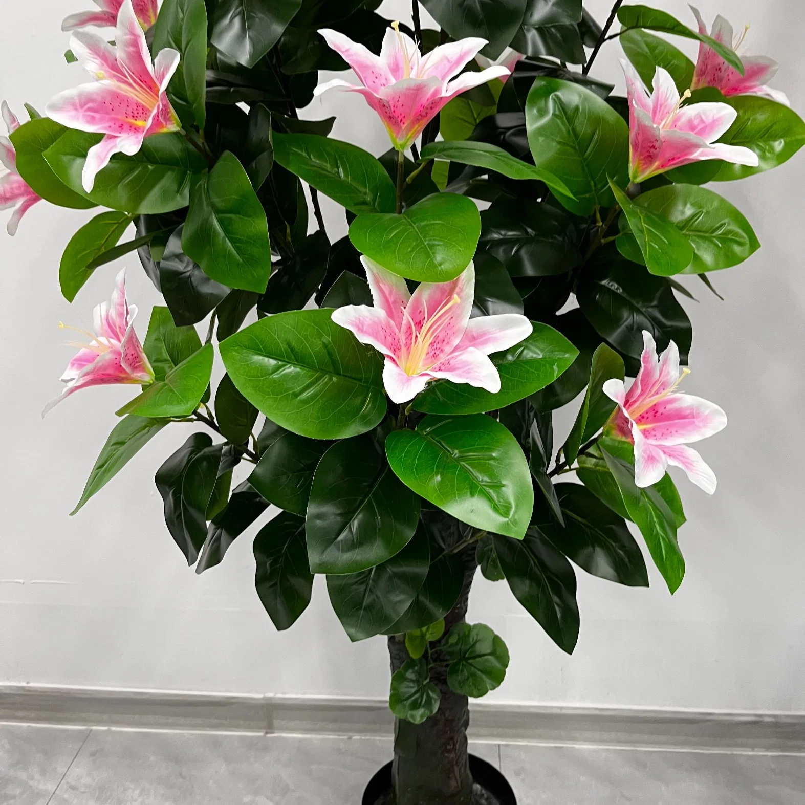 China Manufacture Golden Jade Pole Big Four Branches Love for a Hundred Years Can Be Customized, Artificial and Decorative Plant Pink Flower Tree