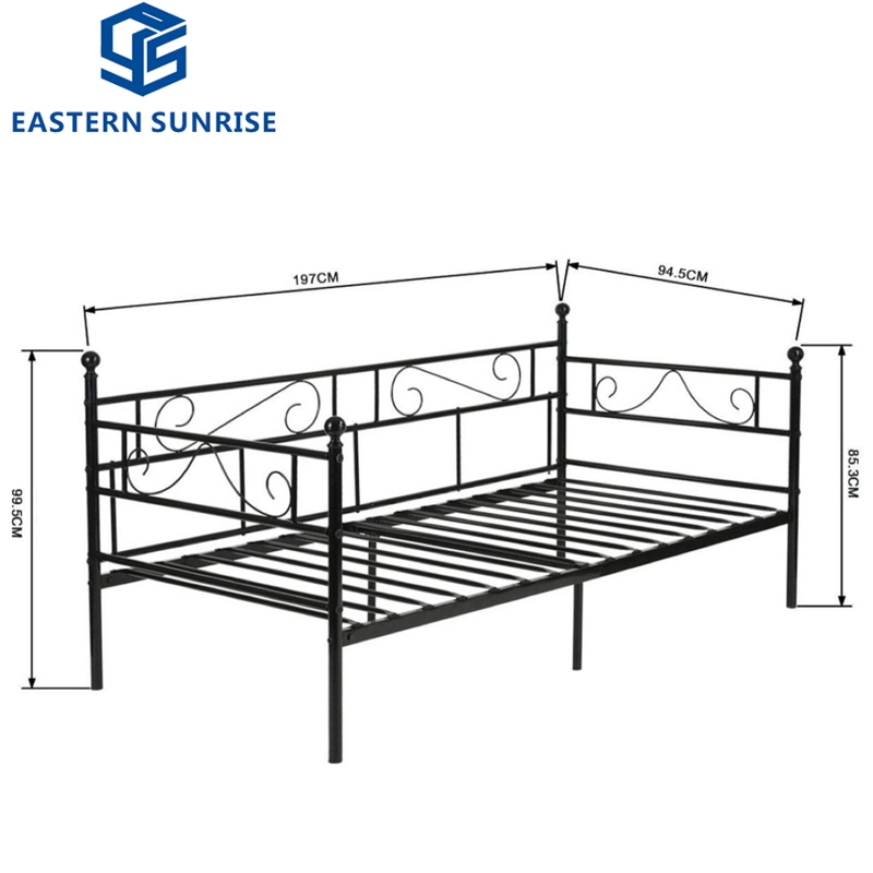 Camas de ferro metálico único Mini Kids quarto conjuntos de mobiliário