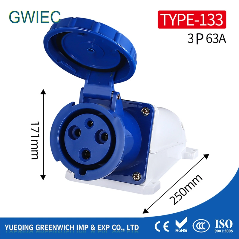 ABS PA66 Gwiec Industrial RJ45 Connector Male Female Socket 32AMP Plug with Cheap Price