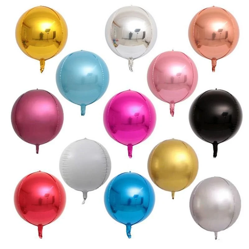 22 Inch 4D Balloon Aluminum Foil Round 4D Disco Balloon Ball Circle balloon Foil Balloons for Party Wedding Deco