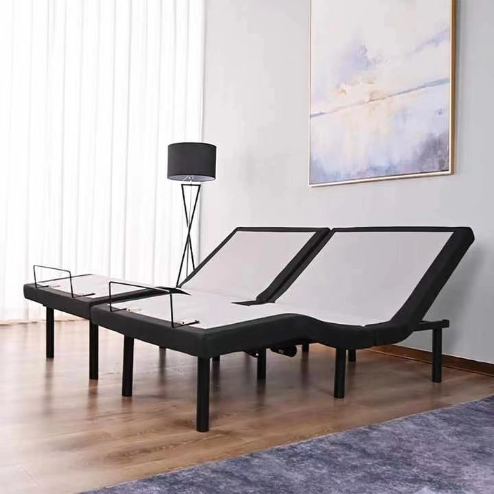 Inalámbrico de masaje plegables eléctricas XL doble cama ajustable Bastidor con colchón de espuma de memoria