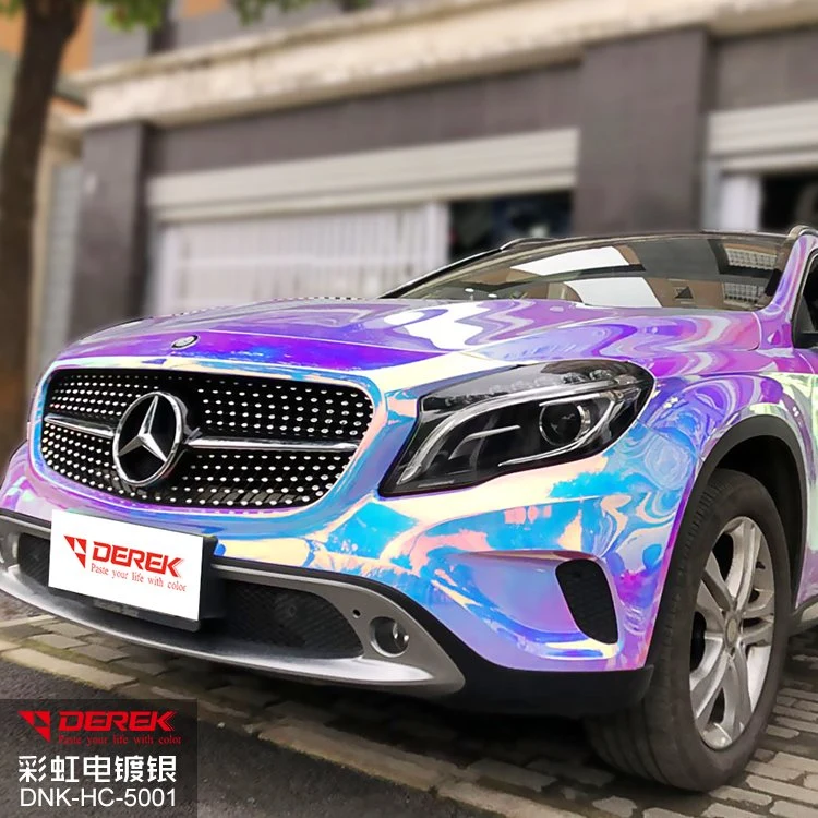 Neueste holografische Regenbogen Film Folie für Auto Vinyl Wrap selbst Kleber Abnehmbare Kleber Car Wrap Material Auto Warp Vinyl