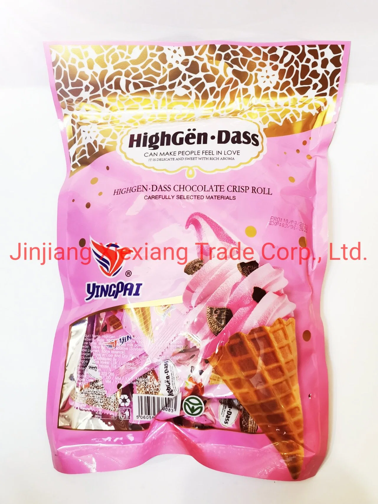 Highgen-Dass Chocoalte Crisp Roll Strawberry Flavor