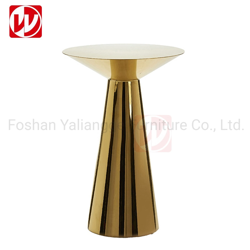 High quality/High cost performance Mirror Sliver Stainless Steel Event High Bar Table Wedding Party Cocktail Table