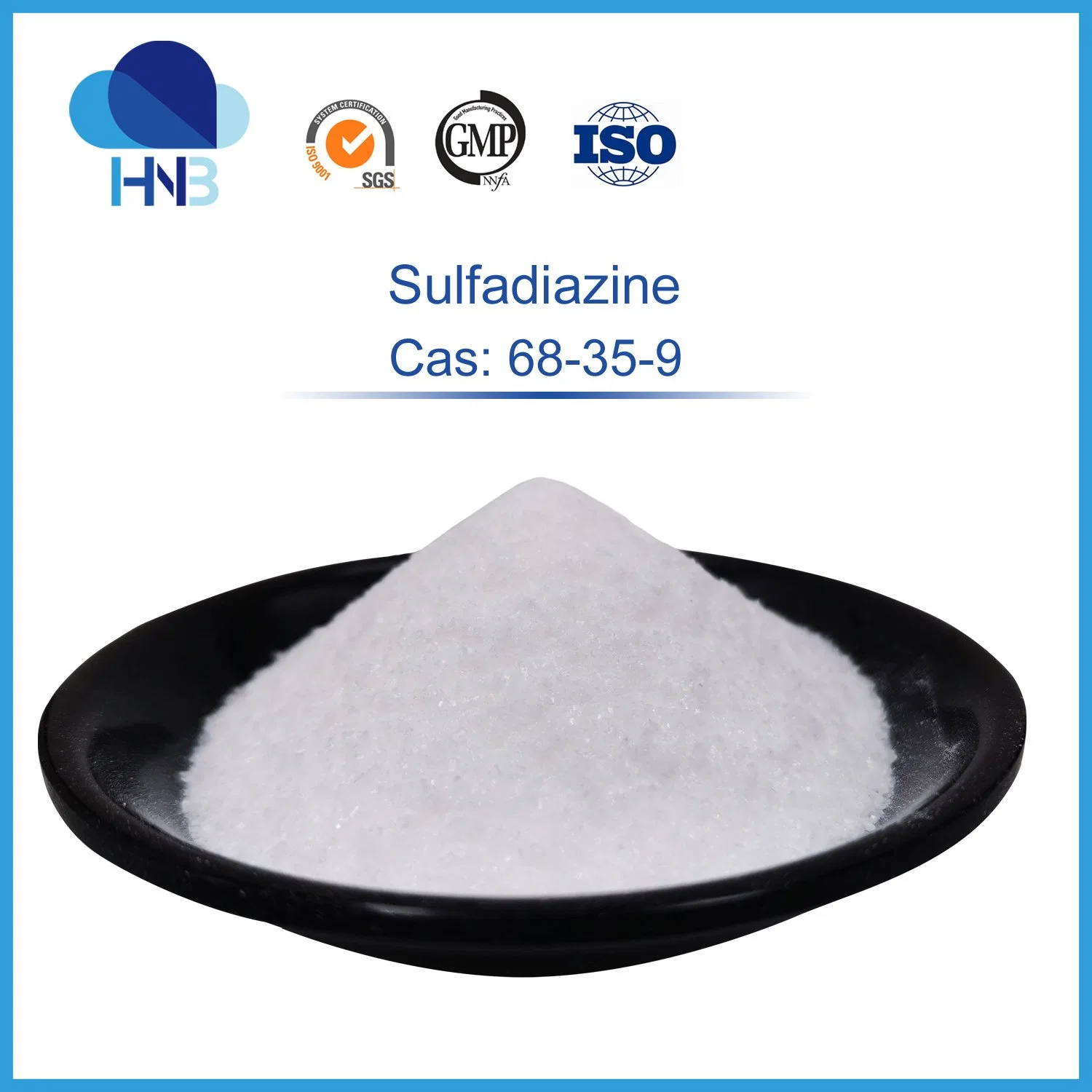 Les BPF antibiotiques Sulfadiazine 68-35-9 sodium en poudre avec 99% prix honnête Sulfadiazine