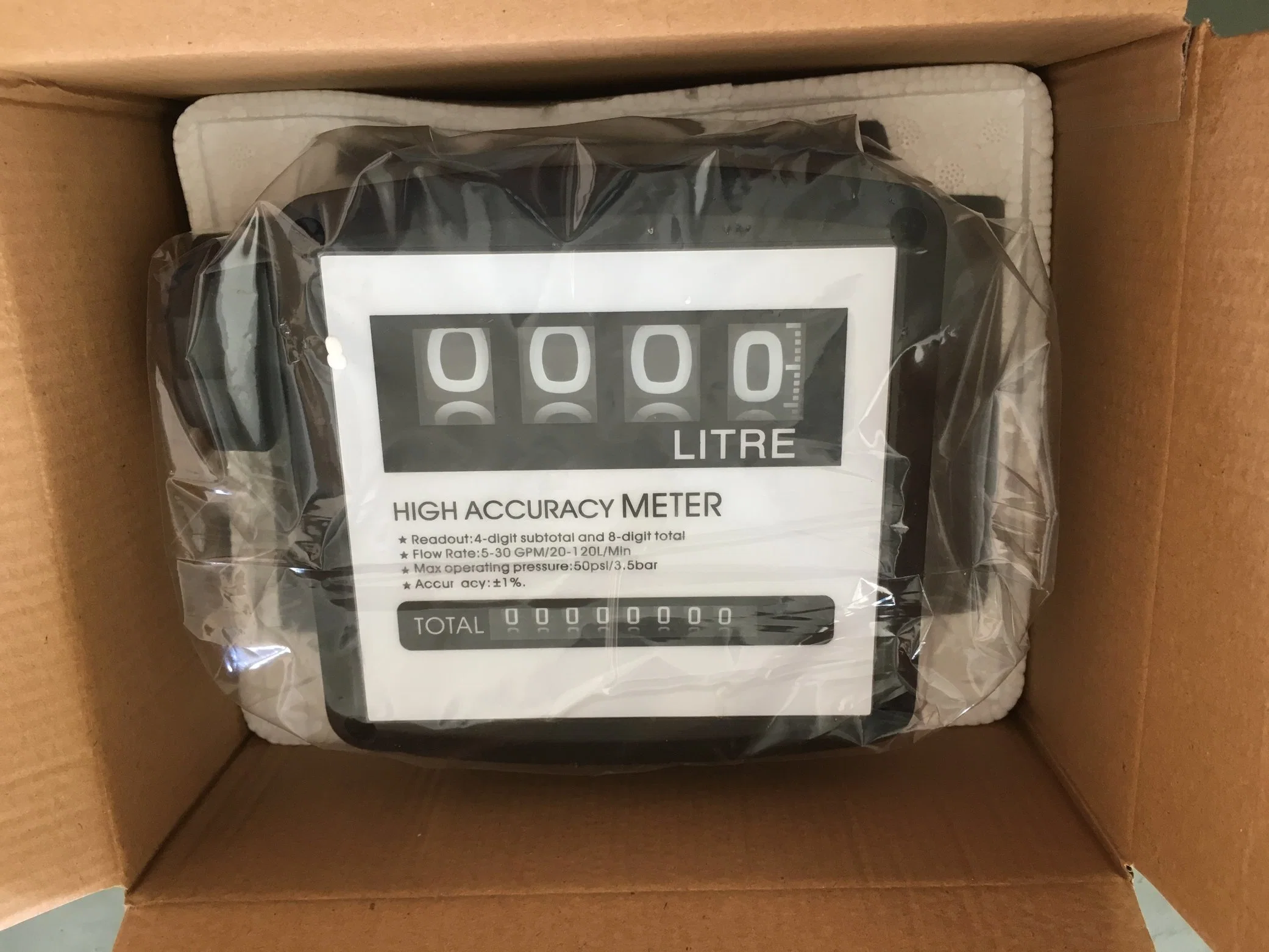 4 Digit Merchanical Fuel Flow Meter 12V/24V, FM-4