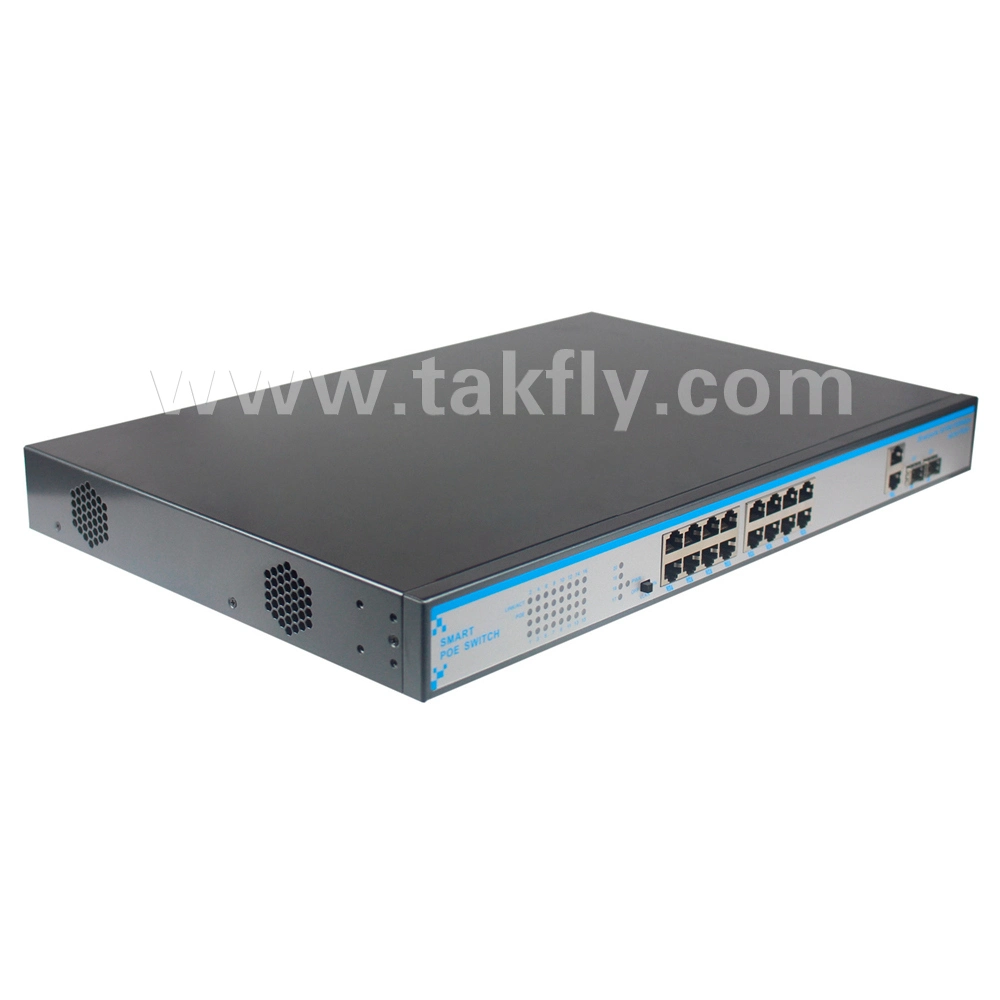 ISO 16 Port 240W High Power Gigabit Poe Network Switch