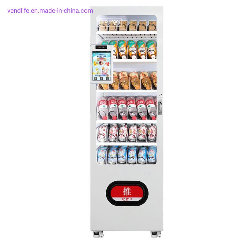 Smart 24 horas Self-Service Grande capacidade Snack de comida de leite automático Bebidas Máquina de Venda Directa