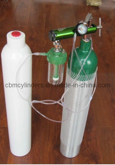 Aluminum Oxygen Cylinder Oxygen Tank, Medical Gas Supplying System Bottle