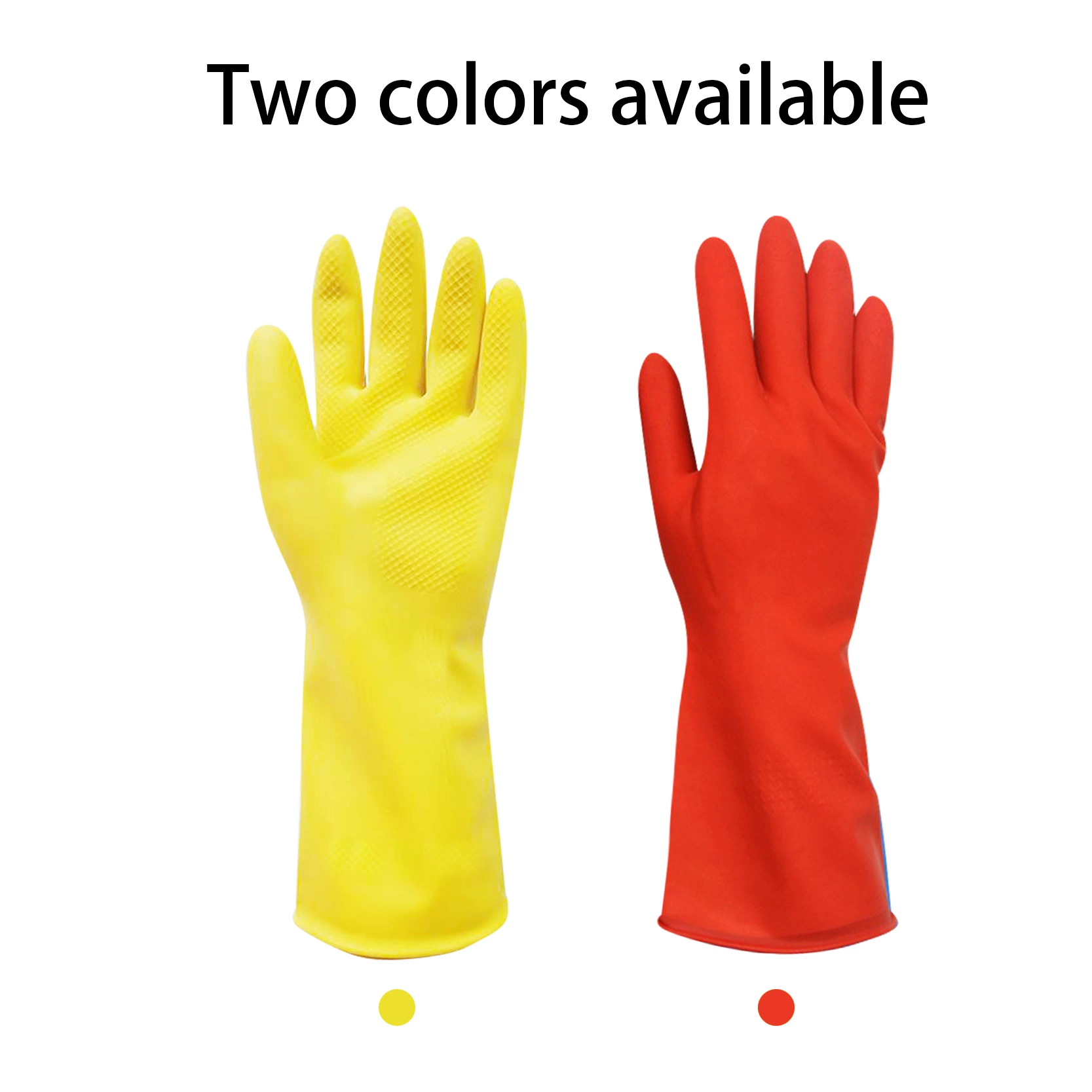 Factory Wholesale/Supplier Household Daily Use Laundry and Dishwashing Rubber Thickened Red Fleece Lined Latex Housekeeping Gloves