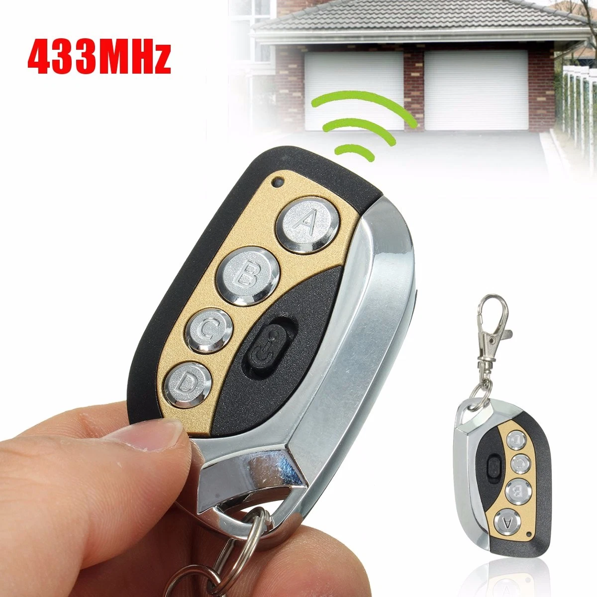 Universal Wireless RF 4 Buttons Face to Face Copy Garage Door Remote Control