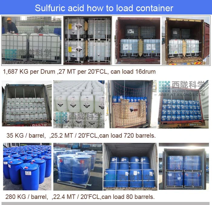 Precio competitivo para la industria química grado CAS 7664-9 3-9 inorgánico Ácido mineral fuerte Sulfurico