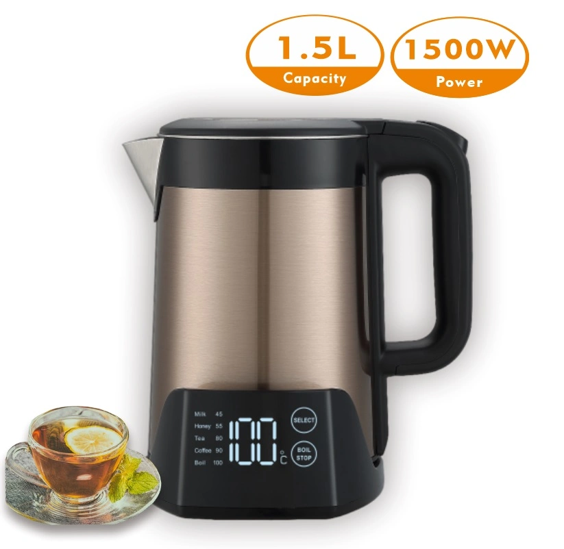 Electric Smart Kitchen Appliances with 304 Stainless Steel Kettle Heating Water for Coffee, Green Tea, Honey, Milk Accurate Temperature Display