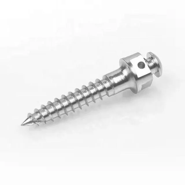 2.0X8mm TC4 en alliage de titane dentaire Micro vis d'ancrage orthodontique Implants Mini vis Anchorage 5pis/Pack